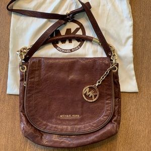 Michael Kors brown/cognac crossbody satchel